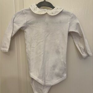 Bonpoint Cream Long-Sleeve Bodysuit